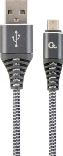 Fotoja e Kabllo Gembird USB A - microUSB (CC-USB2B-AMmBM-2M-WB2), 2m, e hirtë