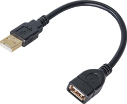 Fotoja e Kabllo USB Akyga 2.0 A-A, 0,15 m, e zezë (AK-USB-23)