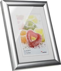Fotoja e Kornizë plastike për fotografi Walther Trendstyle, 13 x 18 cm, e argjendtë