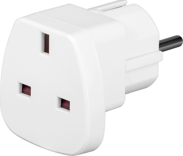 Fotoja e Përshtatës energjie Techly UK/EU 13A, UK/BS - CEE 7/7, i bardhë