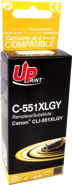 Fotoja e Ngjyrë për printer UPrint C-551XLGY / CLI551GY XL, e hirtë
