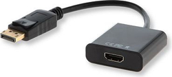 Fotoja e Përshtatës Savio DisplayPort - HDMI AV, i zi