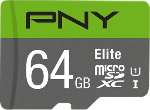 Fotoja e Kartë memorie PNY, MicroSDXC, Klasa 10/ UHS-I/U1/ A1, 64 GB