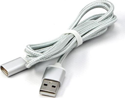 Fotoja e Kabllo Red Fighter USB-A, 1m, e argjendtë