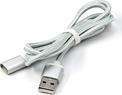 Fotoja e Kabllo Red Fighter USB-A, 1m, e argjendtë