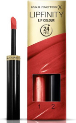 Fotoja e Set për buzë MAX FACTOR, 1 buzëkuq 2.3 ml, 1 top coat 1.9g, 125 So Glamorous