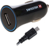 Fotoja e Karikues automjeti Swissten SW‑CCH‑1A‑BK‑C, 12‑24 V, USB‑A 1 A, kabllo 1,5 m micro USB, i zi, Picture 1