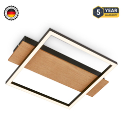 Fotoja e Ndriçues Briloner LED 14 W, 1400 lm, 3000 K, 34×26×6cm, i zi/kafe