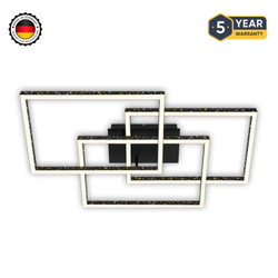 Fotoja e Ndriçues Briloner LED 57W, 6300lm, 3000K, 80×49,5×13 cm, i zi