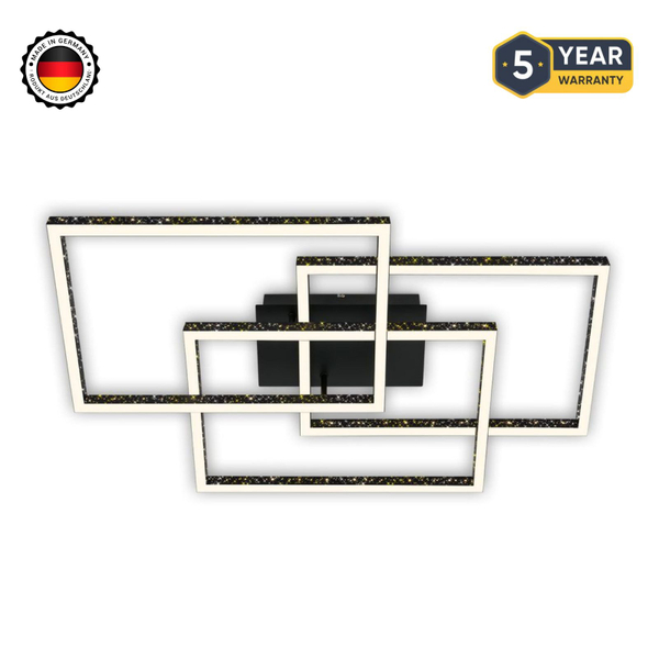 Fotoja e Ndriçues Briloner LED 57W, 6300lm, 3000K, 80×49,5×13 cm, i zi