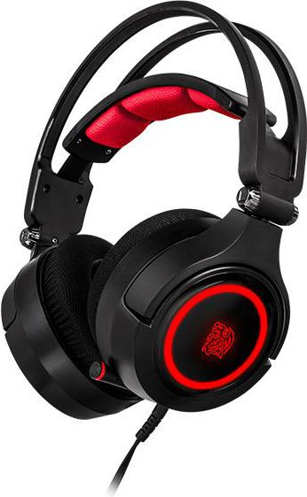 Fotoja e Kufje Tt eSPORTS Cronos Riing HT-CRA-DIECBK-20, 20Hz-20kHz, me mikrofon, të kuqe