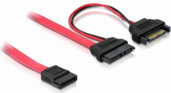 Fotoja e Kabllo Delock Slim SATA All-in-One, 0.5m, e kuqe