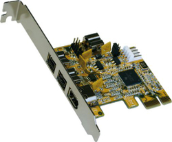 Fotoja e Kontroller Exsys PCI Express x1, 3x FireWire 800, 1x FireWire 400
