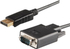 Fotoja e Kabllo Savio DisplayPort në D-Sub (VGA), 1.8m, e zezë, Picture 1