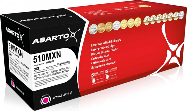 Fotoja e Toner për printer Asarto AS-LO510MXN, magenta