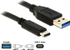 Fotoja e Kabllo Delock USB-A - USB-A, 1m, e zezë, Picture 1