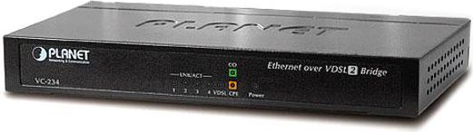 Fotoja e Konvertues Planet VC-234 VDSL2 1xRJ-11, 4xRJ-45, 30A