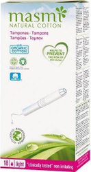 Fotoja e Tamponë higjienikë me aplikues Masmi, organic cotton Light, 18 copë