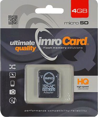 Fotoja e Kartë Imro MicroSDHC, 4 GB