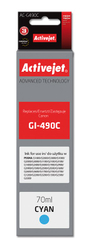 Fotoja e Ngjyrë për printer Activejet AC-G490C (zëvendësim për Canon GI-490C), 70 ml, e kaltër