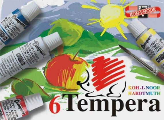 Fotoja e Ngjyra tempera Koh I Noor, 6 ngjyra