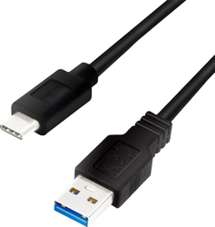 Fotoja e Kabllo LogiLink USB-A - USB-C, 1m, e zezë