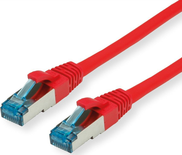 Fotoja e Kabllo patchcord Value, SFTP, PiMF, CAT 6a, 1 m, e kuqe (99/21/1921)