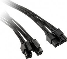 Fotoja e Kabllo Be queit! ATX/EPS 8-pin në ATX/EPS 8-pin, 0.45m, e zezë