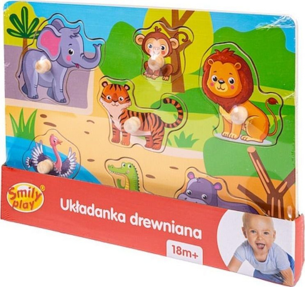 Fotoja e Puzzle prej druri Smily Play, kopshti zoologjik