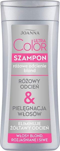 Fotoja e Shampo Joanna Ultra Color System Pink për flokë të zbardhura, 200 ml
