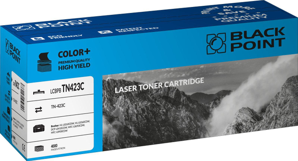 Fotoja e Toner për printer Black Point LCBPBTN423C BLBTN423CBW, i kaltër