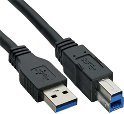 Fotoja e Kabllo InLine USB-A - USB-B, 3m, e zezë