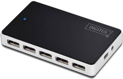 Fotoja e USB Hub Digitus 10x USB-A 2.0, i zi