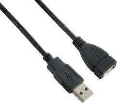 Fotoja e Kabllo Lanberg USB A - USB A (CA-USBE-10CC-0007-BK), 0.7 m, e zezë