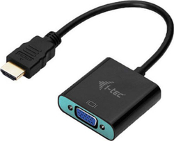 Fotoja e Përshtatës i-Tec HDMI në VGA, 15cm, i zi