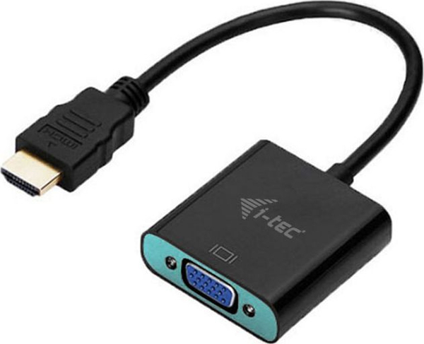 Fotoja e Përshtatës i-Tec HDMI në VGA, 15cm, i zi