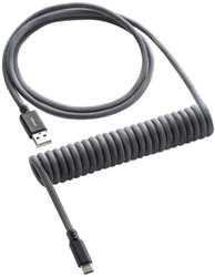 Fotoja e Kabllo spirale CableMod Classic, USB-C/USB-A, 1,5m, gri