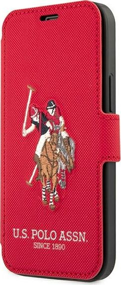 Fotoja e Mbrojtëse U.S. Polo Assn për iPhone 12 / 12 Pro, 6,1", e zezë / e kuqe