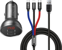 Fotoja e Karikues për veturë Baseus Three Primary Colors 2x USB-A 4.8 A