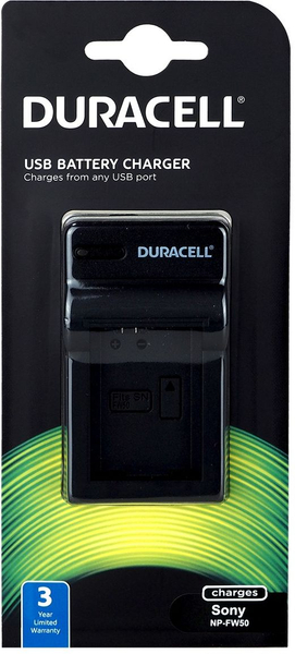 Fotoja e Karikues për bateri kamere Duracell DRS5962, për Sony NP-FW50, 8 V, 500 mA