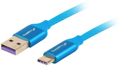 Fotoja e Kabllo Lanberg USB-A 2.0, 1m, e kaltër