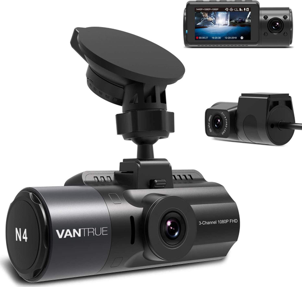 Fotoja e Videokamerë Vantrue N4, 2.45”, kënd shikimi 155°, e zezë