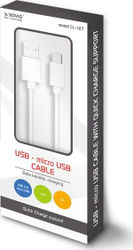 Fotoja e Kabllo USB Elmak Savio (SAVIO CL-127), 1m, e bardhë