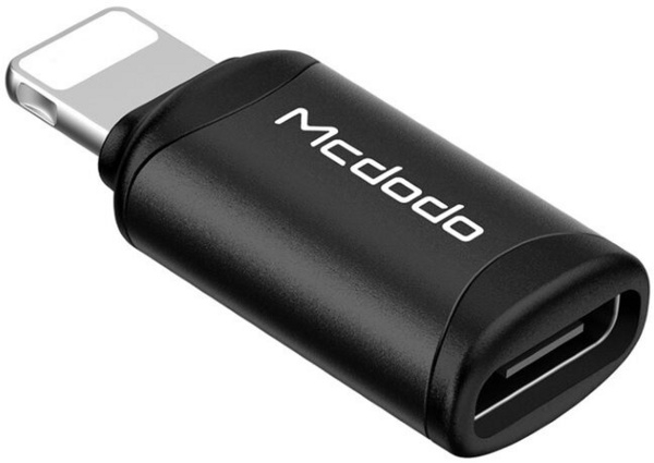 Fotoja e Përshtatës Mcdodo USB-C - Lightning, i zi