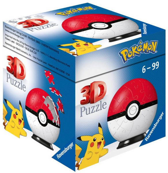 Fotoja e Puzzle Ravensburger Puzzle-Ball Pokémon (112562), 3D, 54 pjesë