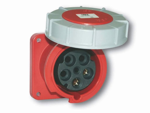 Fotoja e Prizë paneli PCE POWER TWIST, 63A, 3P+Z+N, 400V, 100x100mm ,IP67, e kuqe