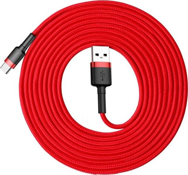 Fotoja e Kabllo Baseus USB-A - USB-C 3m,	e kuqe