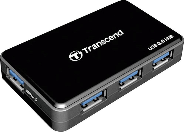 Fotoja e HUB USB Transcend TSHUB3K, 4 porte USB-A 3.0, aktiv, i zi