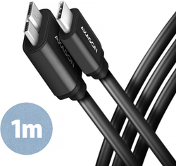 Fotoja e Kabllo AXAGON USB-C - micro USB 3.2 Gen 1 SPEED, 3A, 1m, e zezë