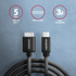 Fotoja e Kabllo AXAGON USB-C - micro USB 3.2 Gen 1 SPEED, 3A, 1m, e zezë, Picture 2